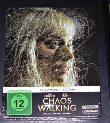 Chaos Walking Con Tim Holland 4K HD Blu Ray + Blu Ray Limitado Steelbook Nuevo - Imagen 1 de 4