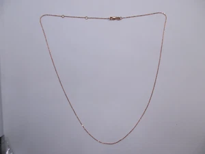 14K Rose Gold Cable Chain 16-17-18" long 1.30 Grams - Picture 1 of 8