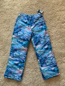 The Childrens Place Girls Tie Dye Snow Pants - Star Blue Snow Pants Size 14 - Picture 1 of 4