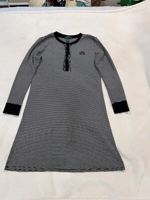 Ropa íntima y de dormir Lauren Ralph Lauren para dama talla S mangas largas a rayas Foto 1 de 4