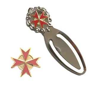 Insignia masónica de la Cruz Roja de Malta y marcador masónico de la Cruz Roja de Malta-K059 - Imagen 1 de 3