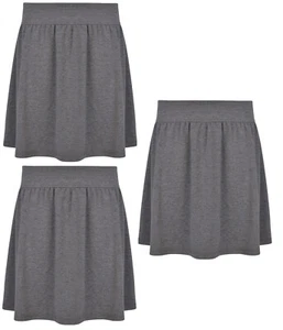 PAQUETE DE 3 FALDA ESCOLAR PARA NIÑAS CAMISETA ELÁSTICA CINTURA AJUSTABLE EX TIENDA REINO UNIDO PAQUETE MÚLTIPLE - Imagen 1 de 4