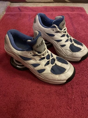 Mujer Z-Coil Zapatos Cómodos Alivio del Dolor Talla 8W Tenis Atléticos Blanco/Azul Foto 1 de 4