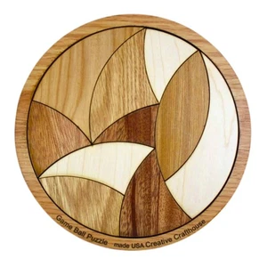 Spielball Holzpuzzle | Einzigartige Brainteaser Challenge - Bild 1 von 5
