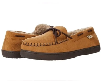 Western Chief Slippers Mens Small Moccasins Tan  Brown Comfort Laced Slip On - Image 1 of 4