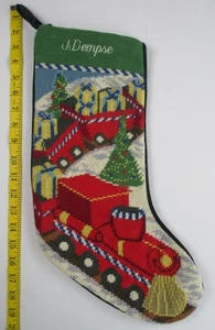 LANDS END Spielzeug Zug Wolle Nadelspitze Weihnachtsstrumpf defekt J Dempse - Bild 1 von 4