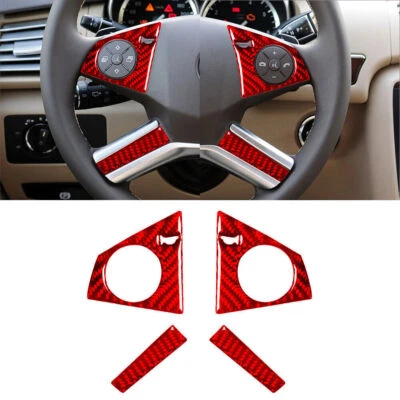 Cubierta de volante de fibra de carbono roja para Mercedes-Benz R320/350 tipo B Foto 1 de 4