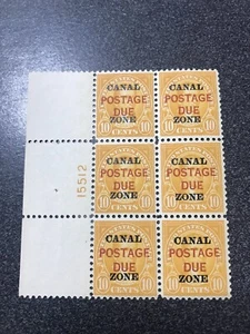 CANAL ZONE US Possession Panama J17 Mint Trop Gum Plate Block of 4 (J17M73) - Picture 1 of 3