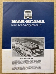 1976 Saab-Scania Argentina S.A. original Argentinian sales brochure - Bild 1 von 11