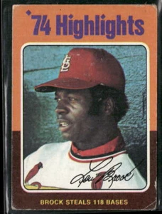Topps Lou Brock HOF 1975 - Foto 1 di 2