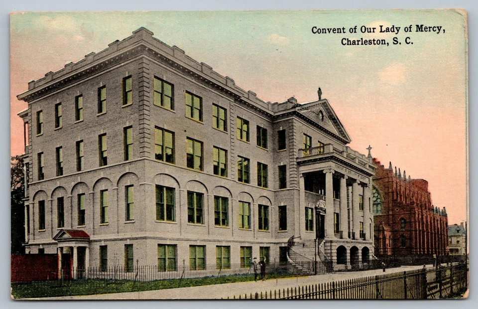 Postcard Convent of Our Lady of Mercy Charleston South Carolina SC c 1913 Rare - Image 1 of 2