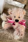 Deb Canham Pastel 3” Pink Mohair Bear Le 52/100 Signed By The Artist