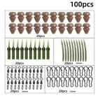 Essential Fishing Gear Collection 50pcs/100pcs Featuring Tailpipe and Black Pin