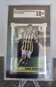Arda Güler RC Rookie SGC 10 Topps Merlin Chrome 2022/23 - Fenerbahce S.K. - Imagen 1 de 3