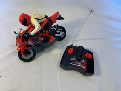 RARO Tyco Hot Wheels RC Honda CBR 1000RR motocicleta 2005 Mattel - rojo blanco Foto 1 de 4