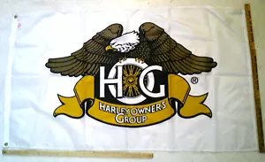 Bandera HOG de colección Harley motocicleta coleccionable HD motociclista banner -XL -60x35 md EE. UU. - Imagen 1 de 3