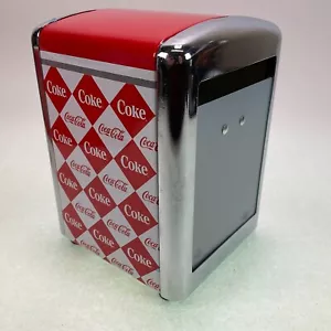 2007 Retro Coke Coca Cola Metal Napkin Holder Paper Napkin Dispenser - Picture 1 of 9