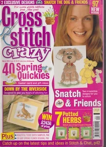 Snatch & Friends Cross Stitch Crazy Mag #44 March 2003~Magazine Only - Picture 1 of 4