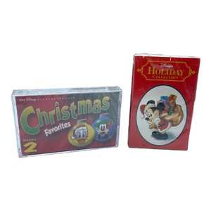 Disney Christmas Holiday Collection Cassettes Tapes New 1995-99 Sealed Lot of 2 - Picture 1 of 6