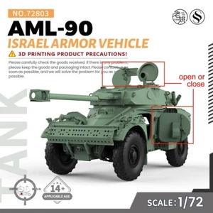 SSMODEL SS72803 1/72 25mm kit modellino militare Israele AML-90 veicolo armatura - Foto 1 di 9
