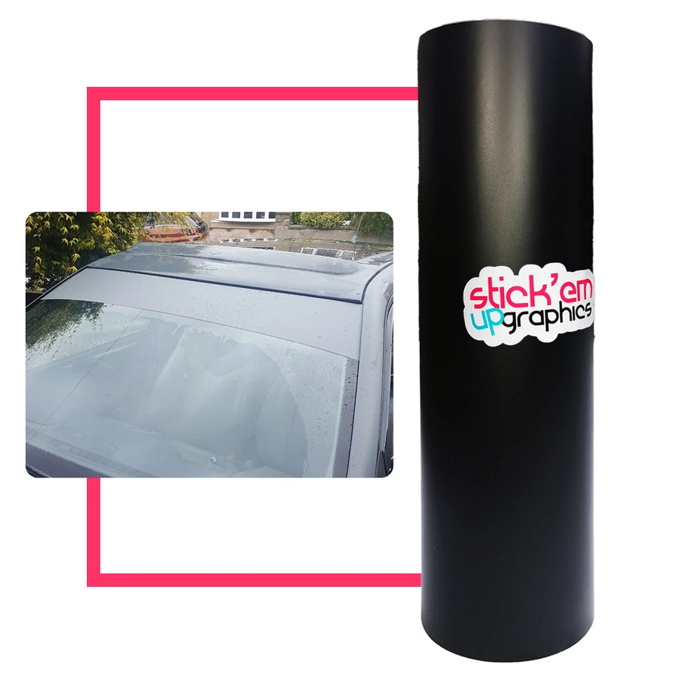 12" 300x1400mm Satin Black Sun Strip 30cm 12INCH Touring Car Style Track Car  - Image 1 of 4