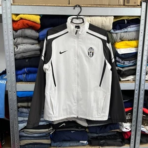 Chaqueta de fútbol vintage Nike Juventus camiseta de fútbol para hombre blanca con cremallera talla M - Imagen 1 de 23