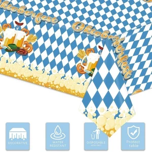 1 Stück Oktoberfest Tischdecke 108 x 54 cm schützt Tische vor Verschüttungen - Picture 1 of 10