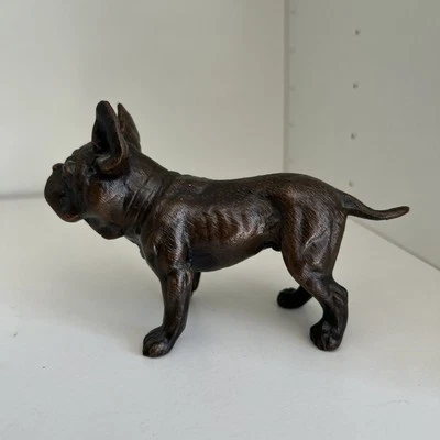 Bronze French Bulldog Figurine Antique /Vintage - Изображение 1 из 4