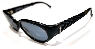 Óculos de sol Brighton Notorious pequeno preto oval cinza 140 - Imagem 1 de 4