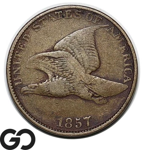 1857 Flying Eagle Cent Penny - Picture 1 of 3