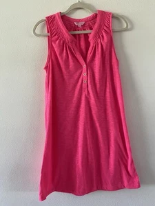 Lilly Pulitzer Essie Tank Dress M Cover Up Fusion Pink Resort Beach Preppy - Picture 1 of 8