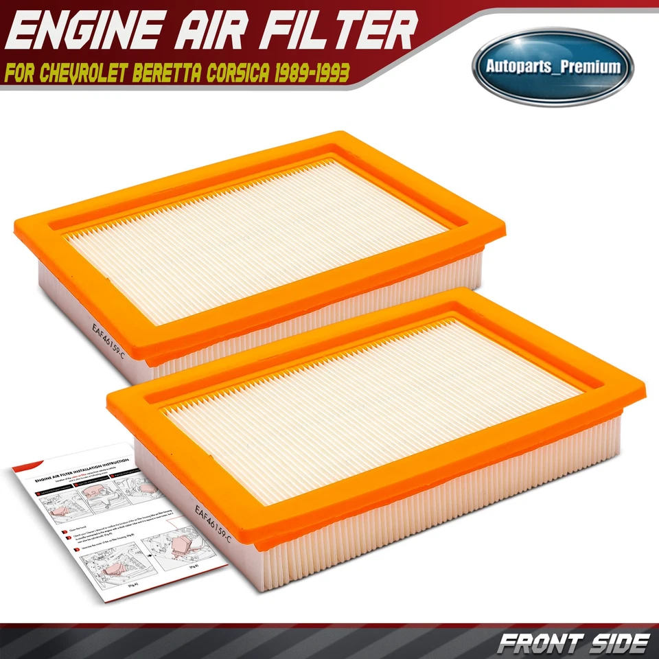Воздушный фильтр двигателя для Chevrolet Beretta Corsica 1989-1993 Pontiac Tempest 2 шт. - Изображение 1 из 4