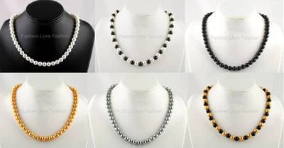 1 collar con cierre; longitud de la cuerda: 18" (46 CM); perla (imitación) tamaño: 6 mm a 22 mm Foto 1 de 2