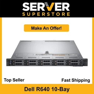 Dell PowerEdge R640 NVMe Server 2x Gold 6130 = 36 Cores H730P 32GB RAM 2x trays - Picture 1 of 10