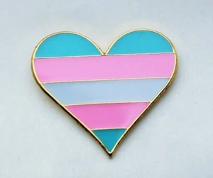 Trans Pride Herz Anstecker Pin, transsexual heart pin - Bild 1 von 1