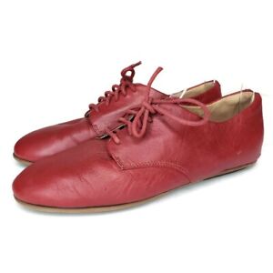 Fitflop Adeola  Burgundy Red Soft Leather  Lace Up Derby Shoes Womens Size 7 US