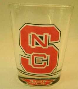 NCAA N C State University Shot Glass Wolf Pack Inside Pix New Unused Dead Stock - Picture 1 of 3