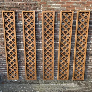 Wooden Garden Trellis Framed Square Panel Fence Toppers 180 x 30cm Pack of 5 - Picture 1 of 8