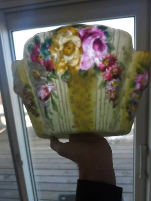 Wonderful Rare Yellow Pairpoint Puffy Pansy Lamp Shade - DAMAGED - READ - Image 1 of 4