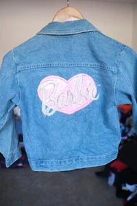 Vintage Jerry Leigh Barbie Denim Jacket Women's Size Large Made In USA 90's - Picture 1 of 15