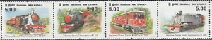 Estampillas especiales de transporte de ferrocarriles de tren de Sri Lanka 2011 Steam Viceroy 4v MNH - Imagen 1 de 3