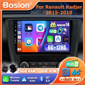 CarPlay Para Renault Kadjar 2015-2019 Android 14 Coche Estéreo GPS Navegación DAB+HDMI AHD - Imagen 1 de 18