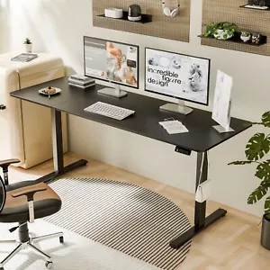 Ergomaker Electric Standing Desk Adjustable Motorised Sit Stand 170cm Black New - Picture 1 of 7