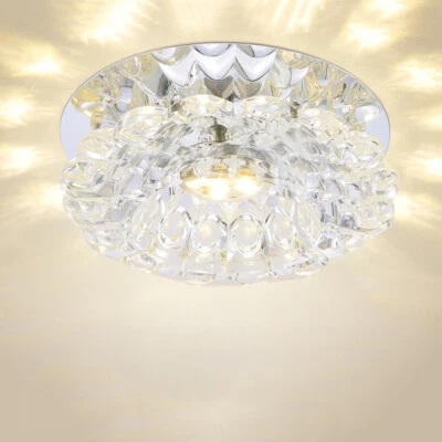 K9 Crystal Light Fixture LED Ceiling Lamp Surface/Flush Mounted Indoor Lighting - Image 1 of 4