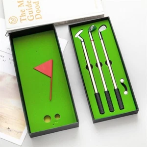 Mini Golf Club Putter Ballpoint Pen Golfers Gift Box Set Desktop Decor for Xmas - Picture 1 of 9
