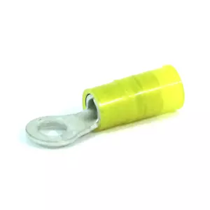 Molex 19073-0113 12-14 AWG Anello Terminale Nylon Isolato Giallo #10 Borchia Confezione da 10 - Foto 1 di 1