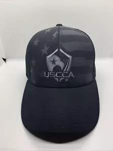 Gorra de béisbol camionero negra de malla con cierre a presión USCCA - Imagen 1 de 5