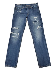 Levi's 511 Distressed 31x32 Mens Blue Denim Jeans | 31x31 actual | Red Tab - Picture 1 of 10