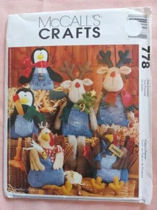 McCall's 778 Blue Jean Buddies Stuffed Doll Pattern - Picture 1 of 2