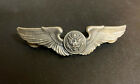 United States Air Force WW2 Wings Badge 3&quot; Aircrew. Silver Sterling. Utica NY.
